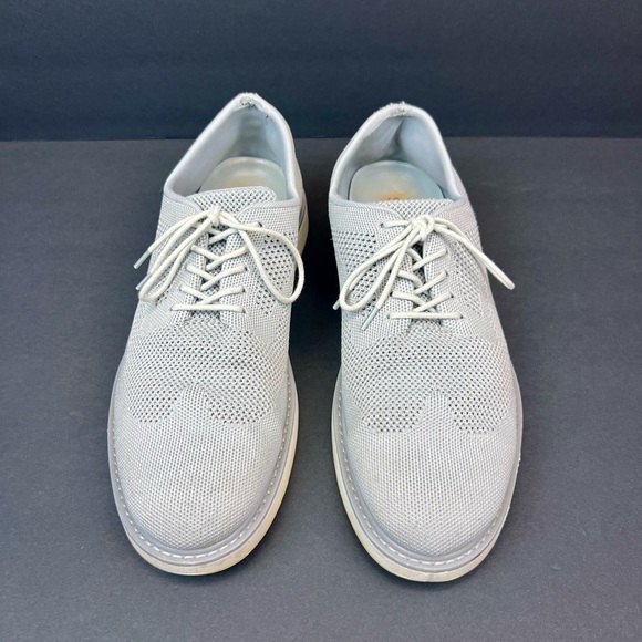 "SWIMS" Mens Barry Oxford Light Gray/Faded Lemon Mesh Dress Lace Up Size 11 - Picture 11 of 12